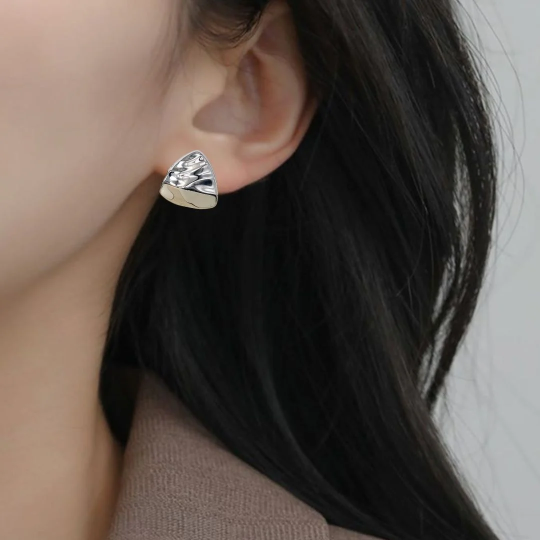 Distressed Metal Silver Studs - Image 2