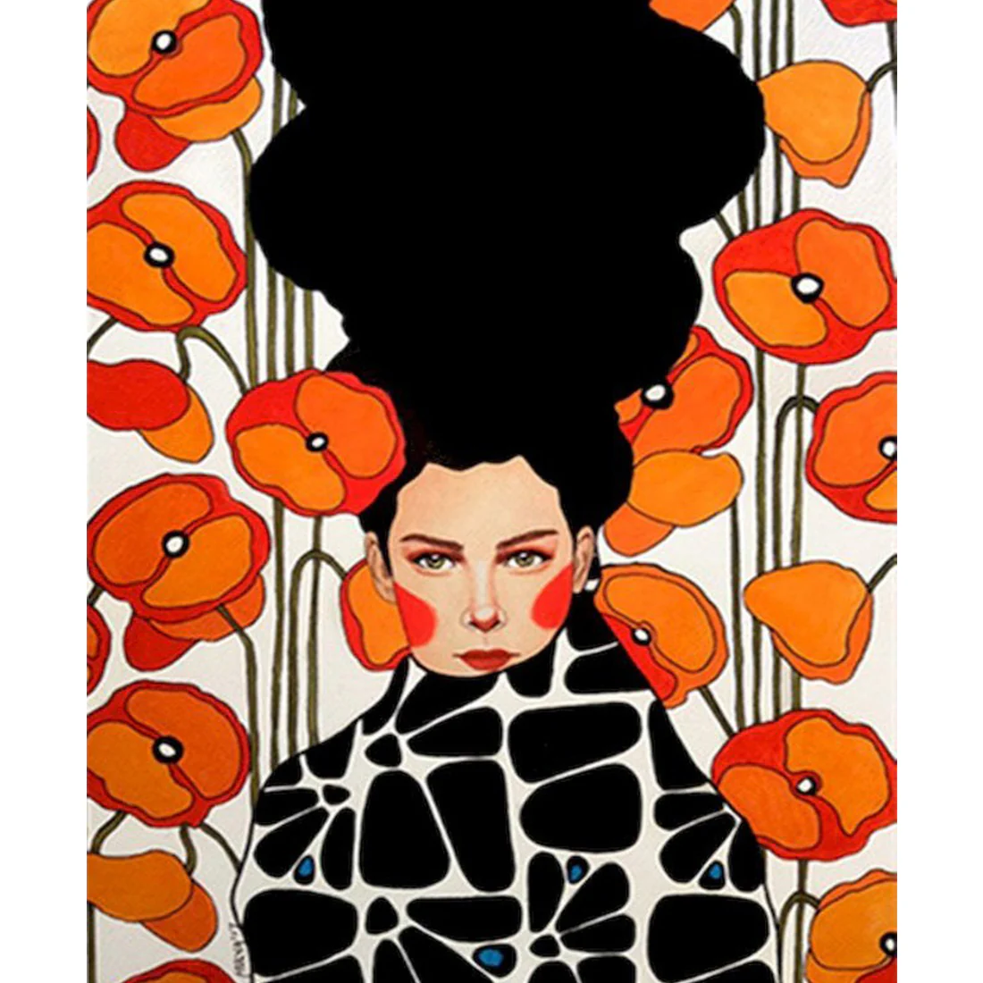 DIY Painting By Numbers Kit Girl With Poppy