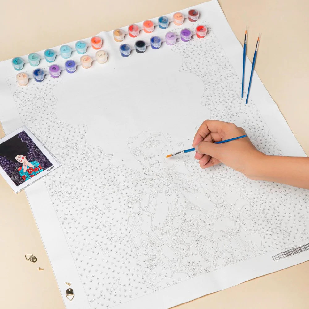 DIY Painting By Numbers Kit Thoughtful Girl - Image 3