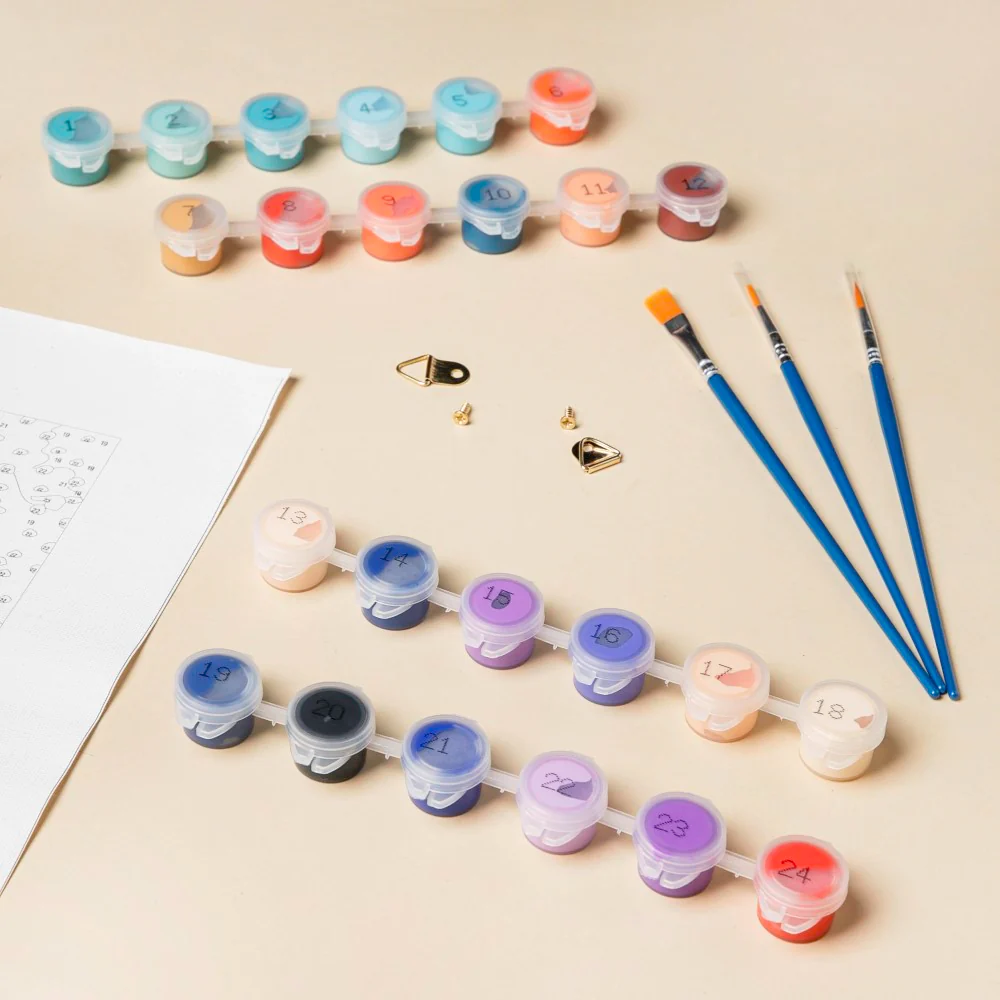 DIY Painting By Numbers Kit Thoughtful Girl - Image 4
