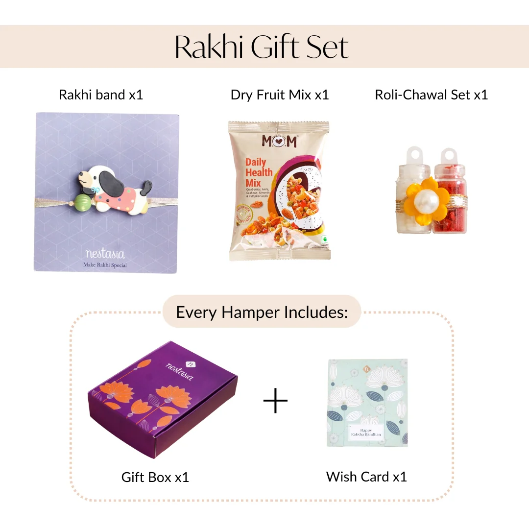 Doggo Rakhi Gift Box With Dry Fruits - Image 5