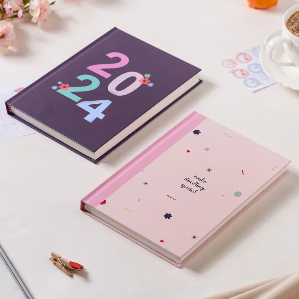 Doodles And Scribbles 2023 Hardbound Diary Set Of 2 8.2 X 5.9 Inch - Image 3