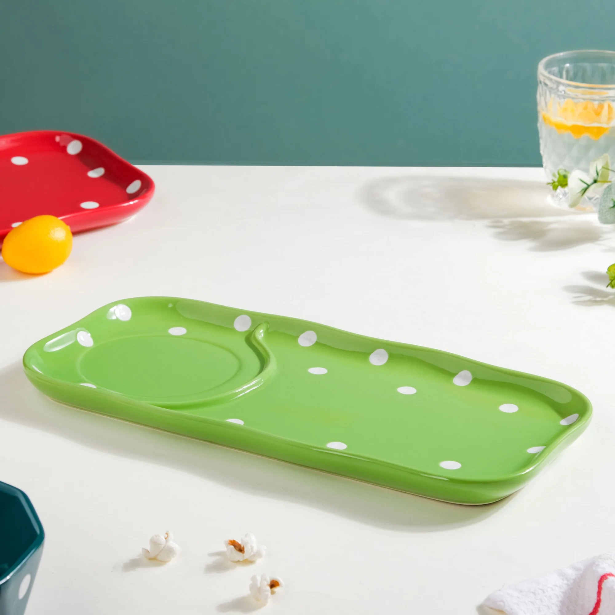 Dots Soup Plate Green - Image 3