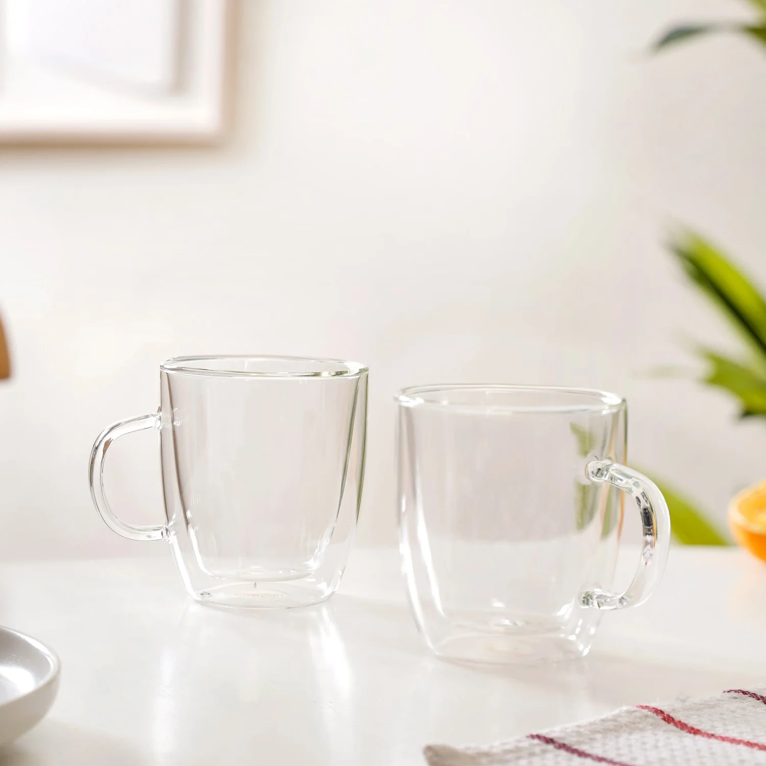 Double Wall Transparent Glass Cup Set Of 2 280ml - Image 2