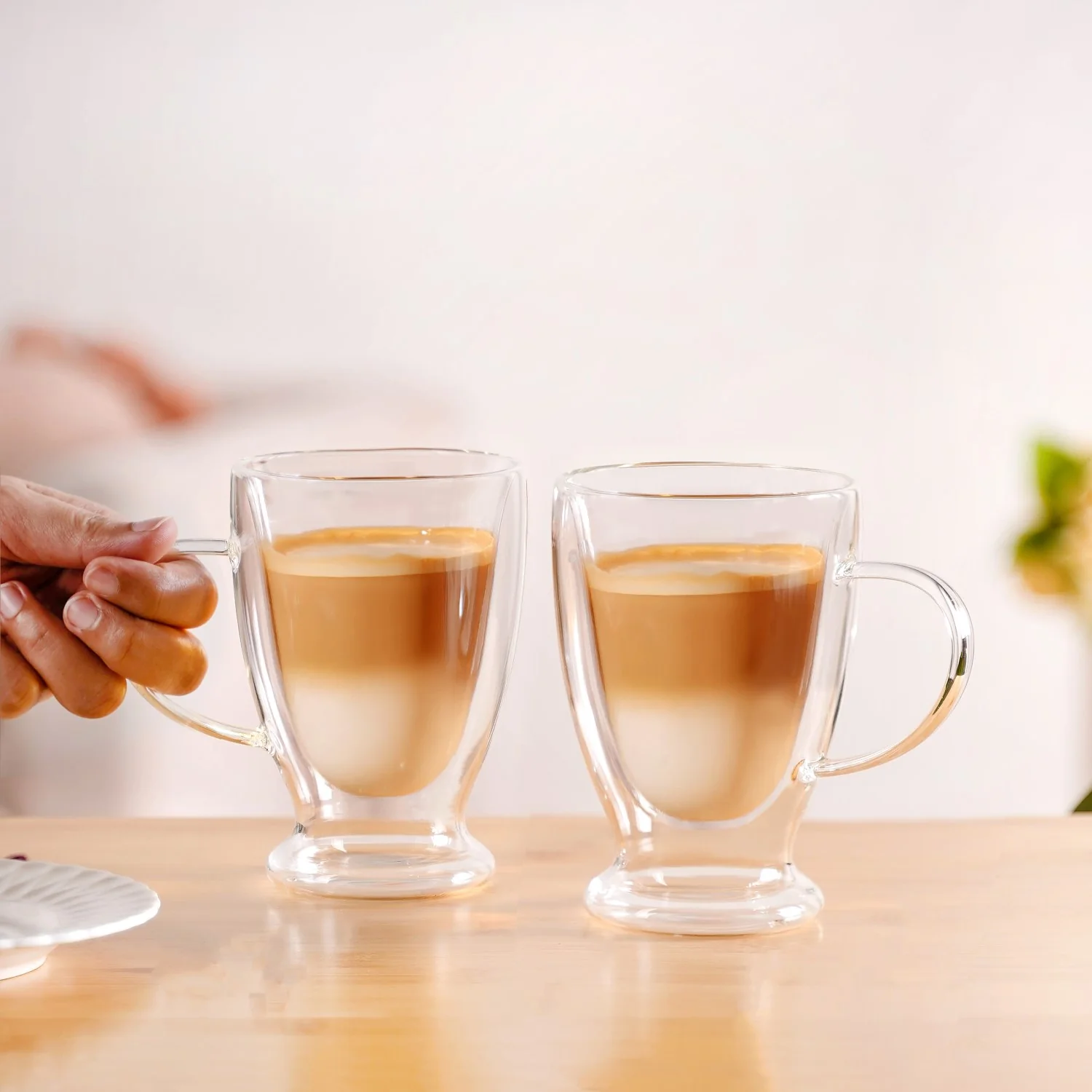 Double Walled Glass Irish Coffee Mug Set Of 2 350ml - Image 2