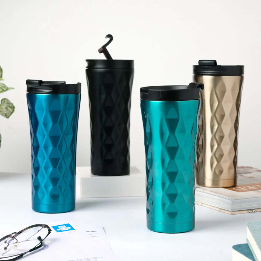Double Walled Travel Tumbler Gold 500ml - Image 11
