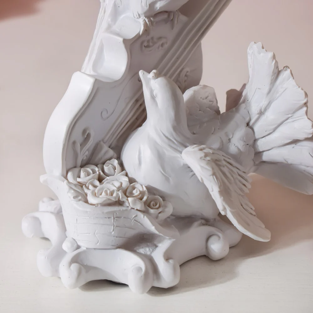 Dove Birds With Violin Decor White - Image 6
