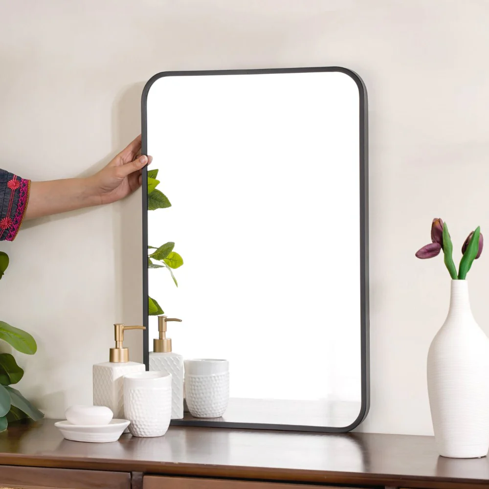 Dressing Table Mirror Black 23 x 16 Inches - Image 2