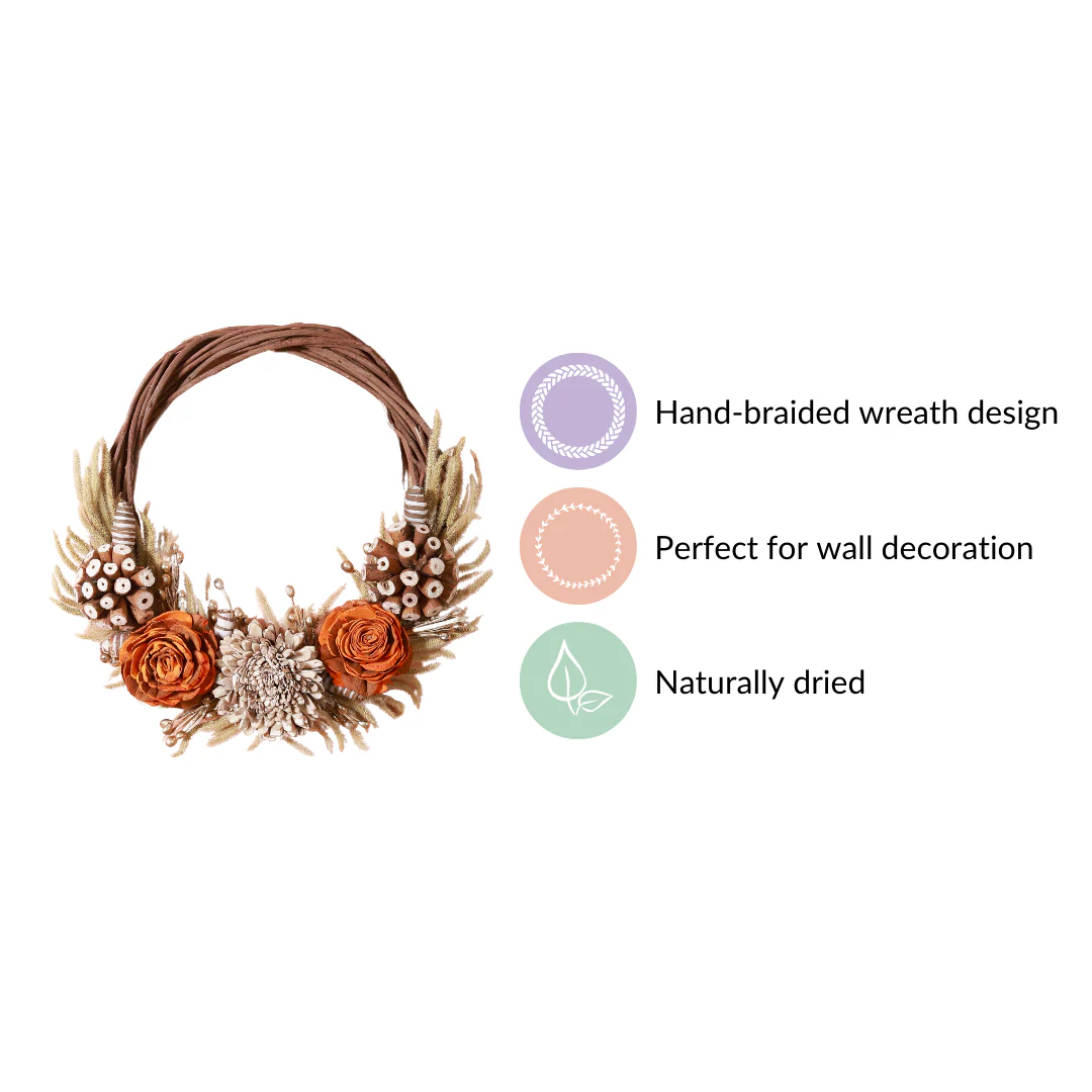 Dried Flower Wreath For Fall Decor - Image 5