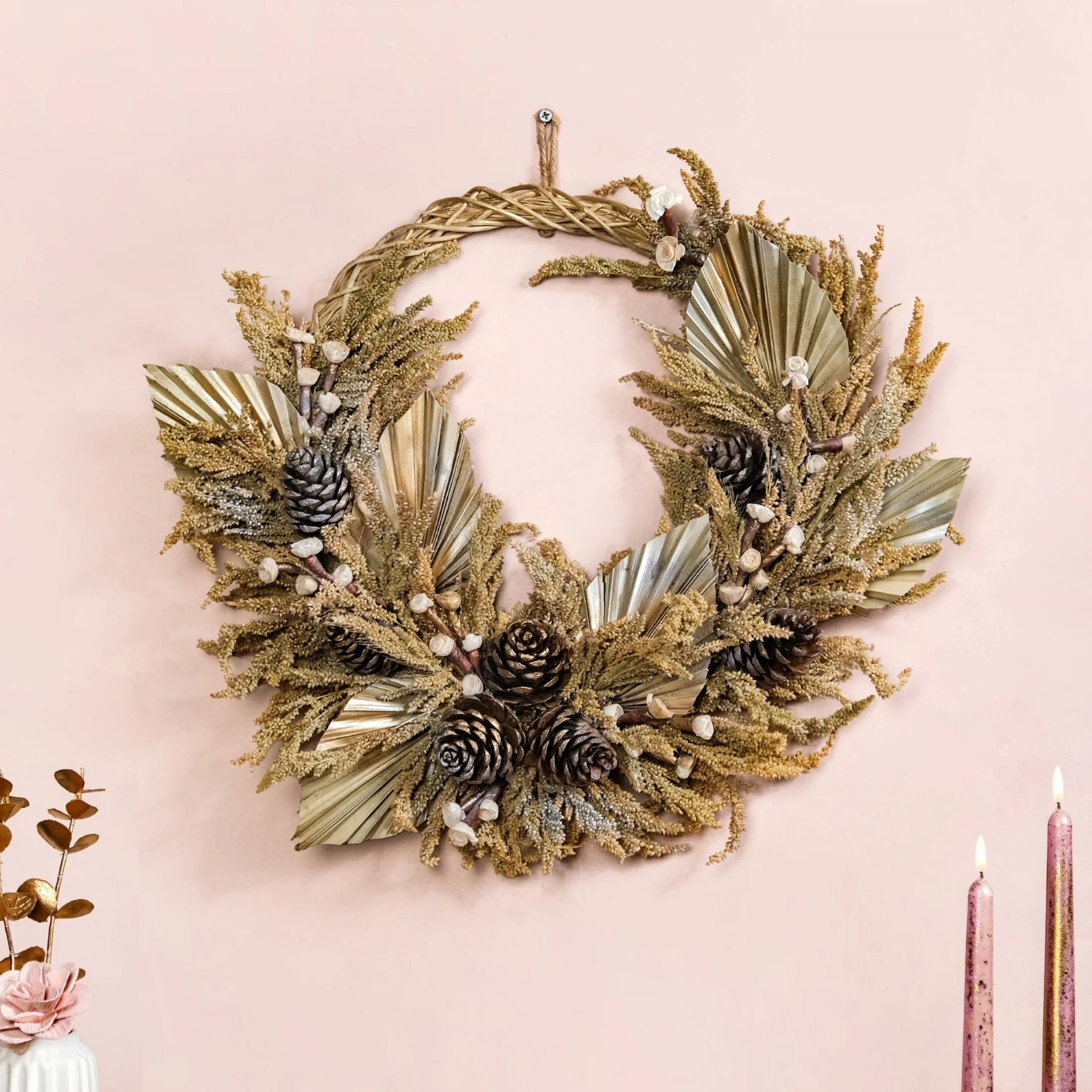 Dried Palm Leaf Sustainable Wreath