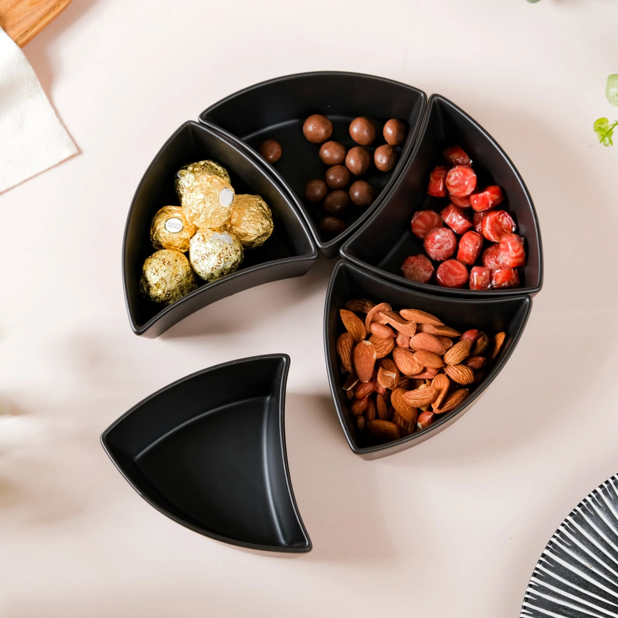 Dry Fruit Bowl Black Set Of 5 200 ml - Image 7