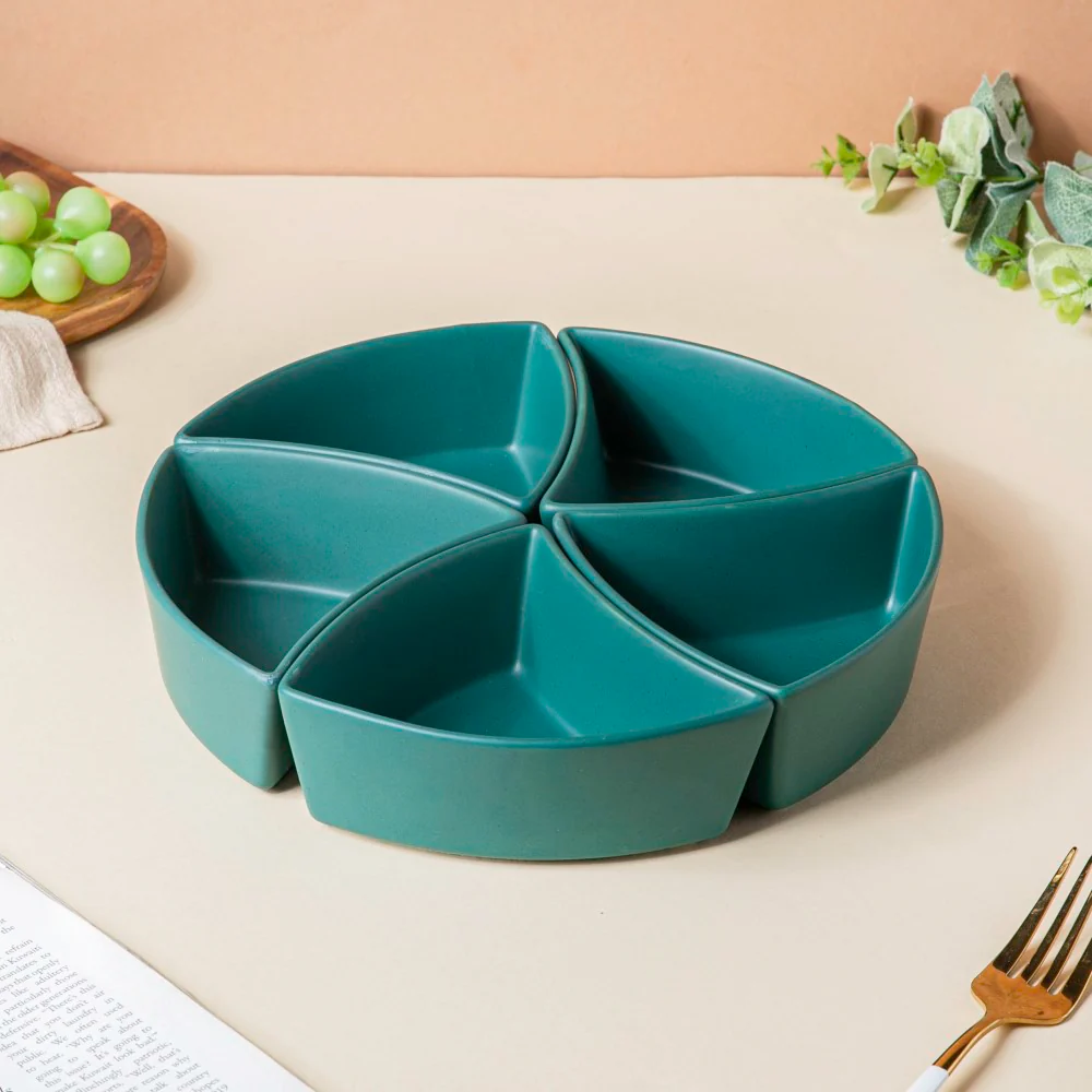 Dry Fruit Bowl Green Set Of 5 200 ml - Image 3