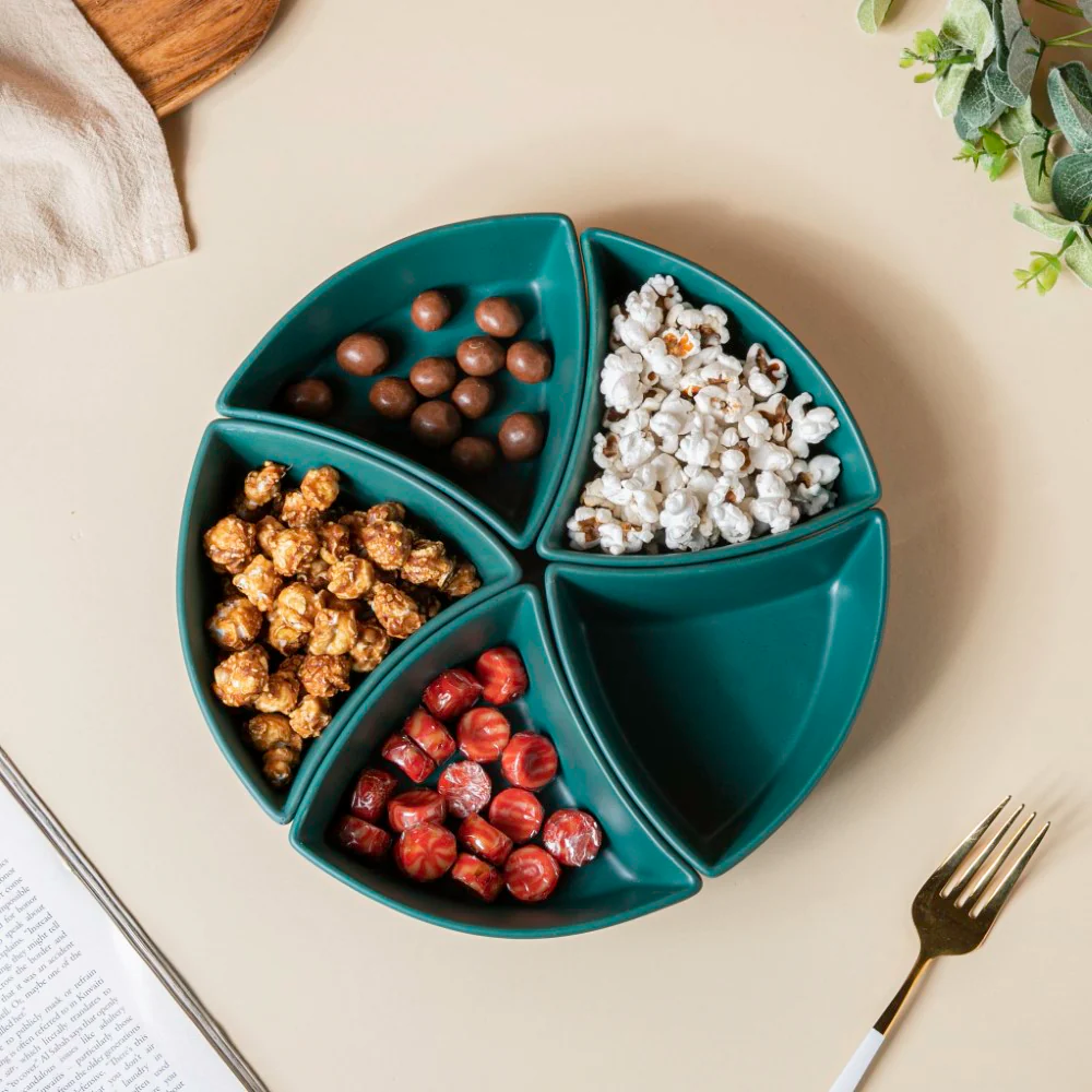 Dry Fruit Bowl Green Set Of 5 200 ml - Image 5