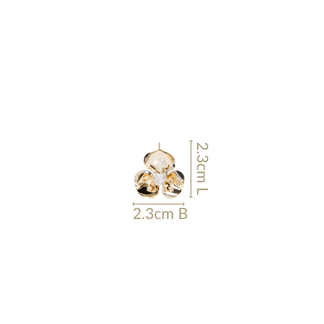 Dual Bloom Stud Earrings - Image 3