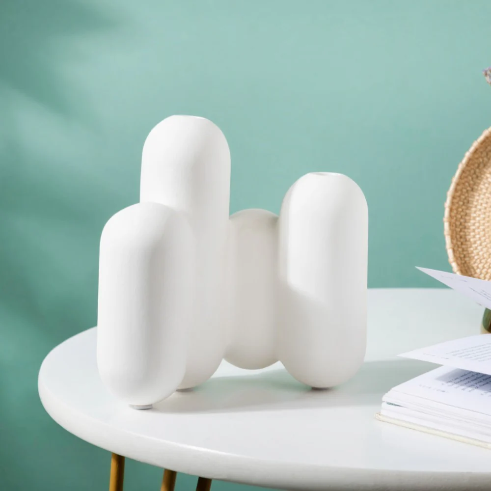 Dual Bud Ceramic Vase - Image 7