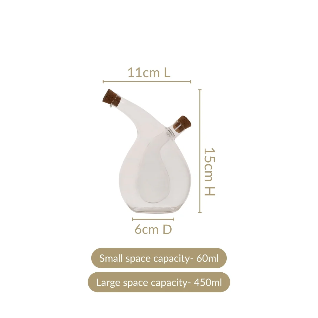 Dual Drop Design Glass Cruet Dispenser For Infused Oils - Image 3