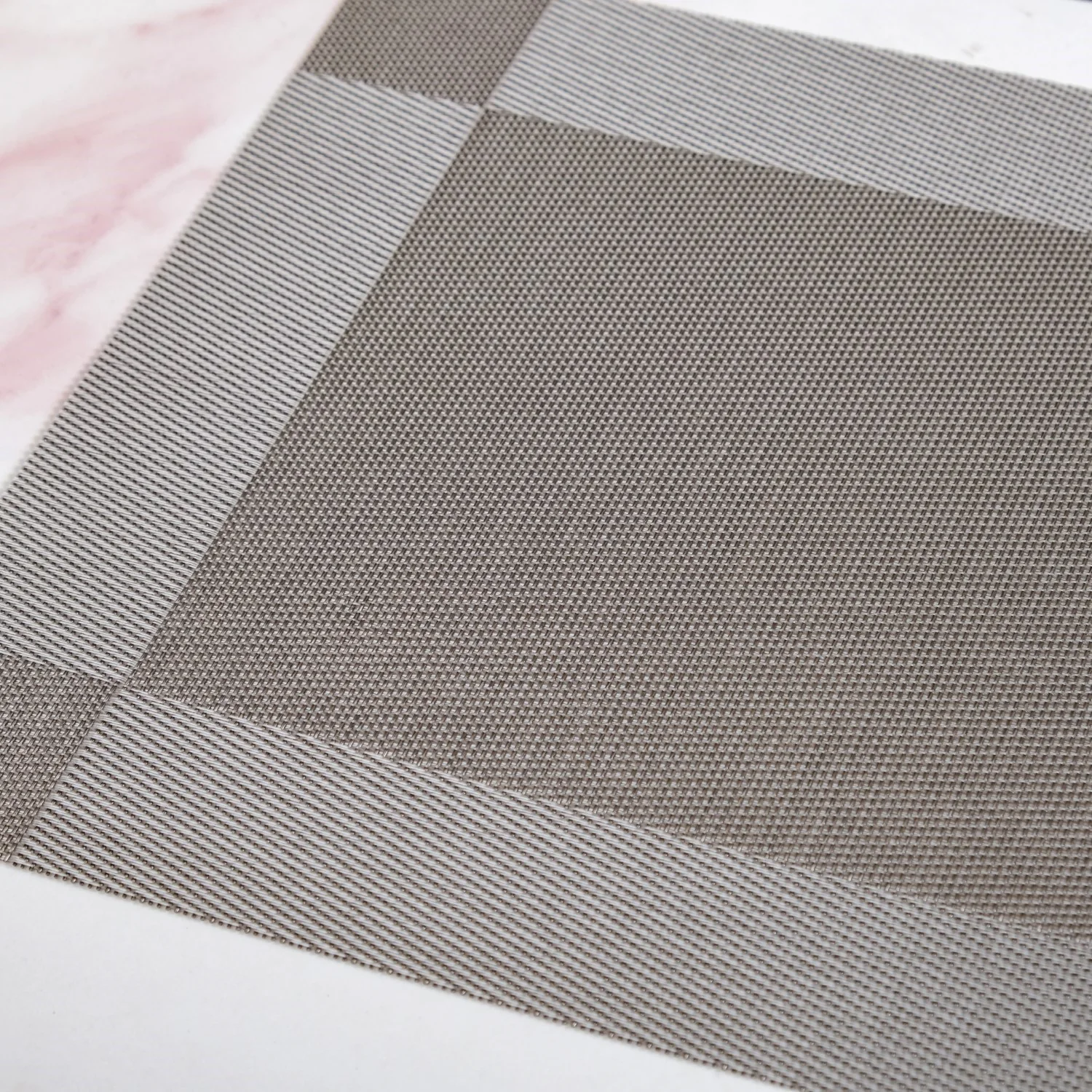 Dual Tone Grey Reversible Dining Table Mats Set Of 6 - Image 6