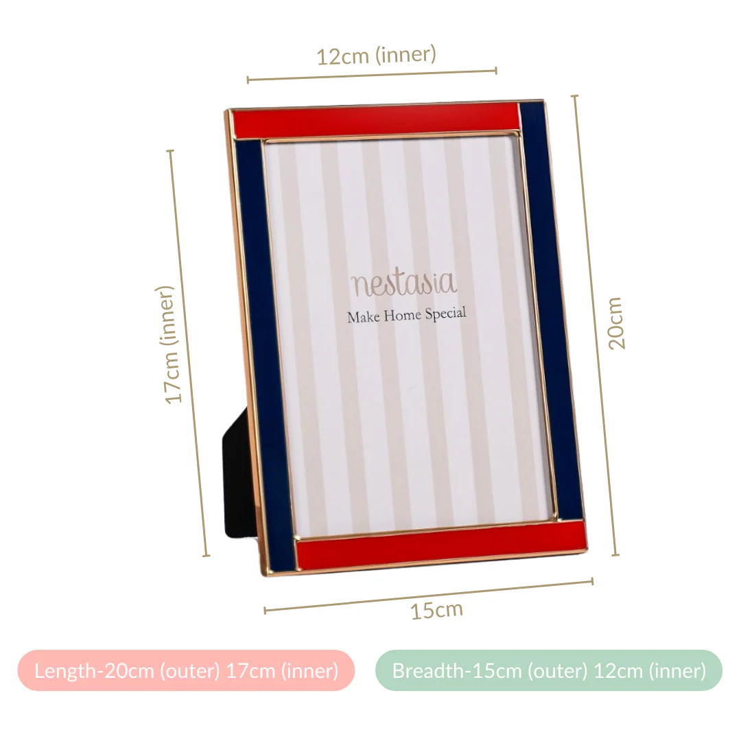 Dual Toned Photo Frame With Gold Rim 7.5"x6" - Image 5