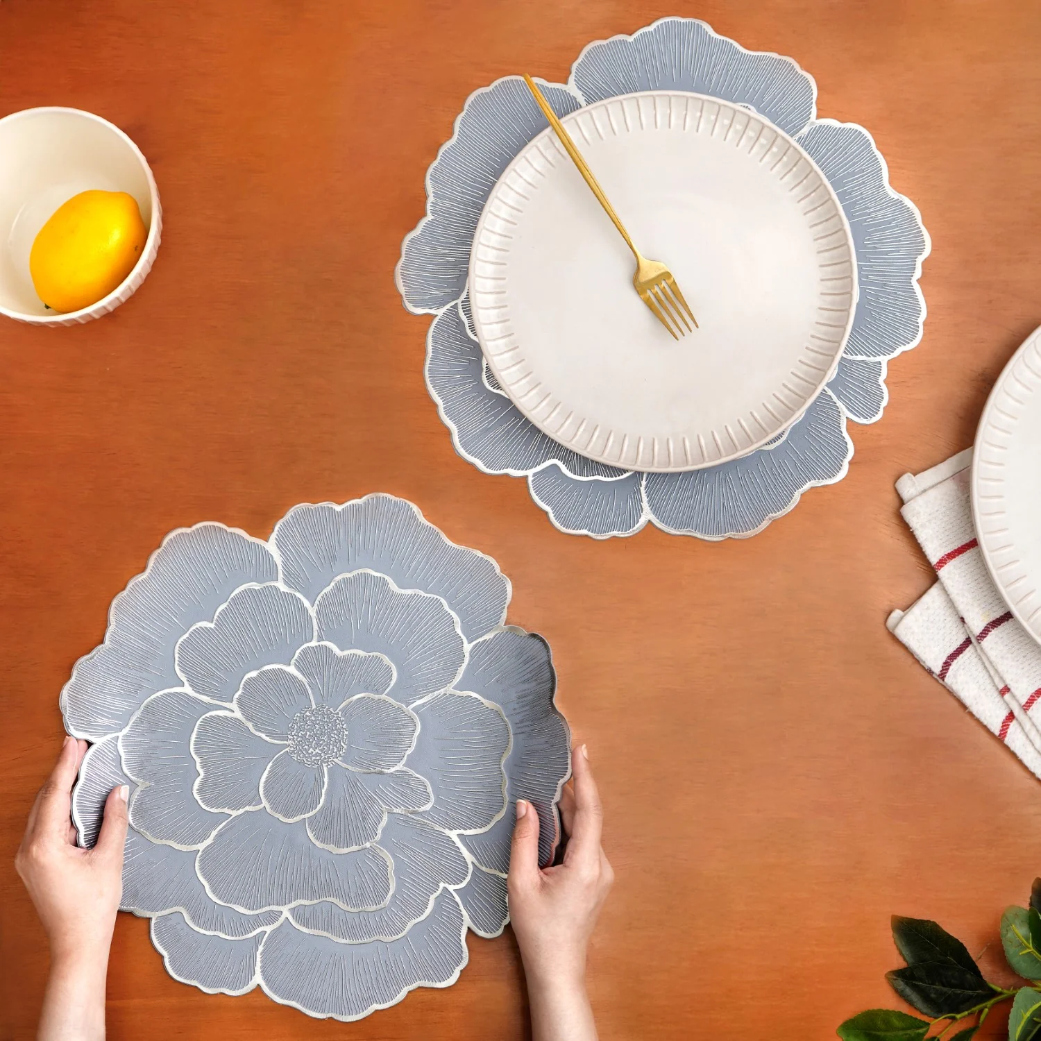 Dusty Dawn Floral Table Mat Set Of 6 - Image 3