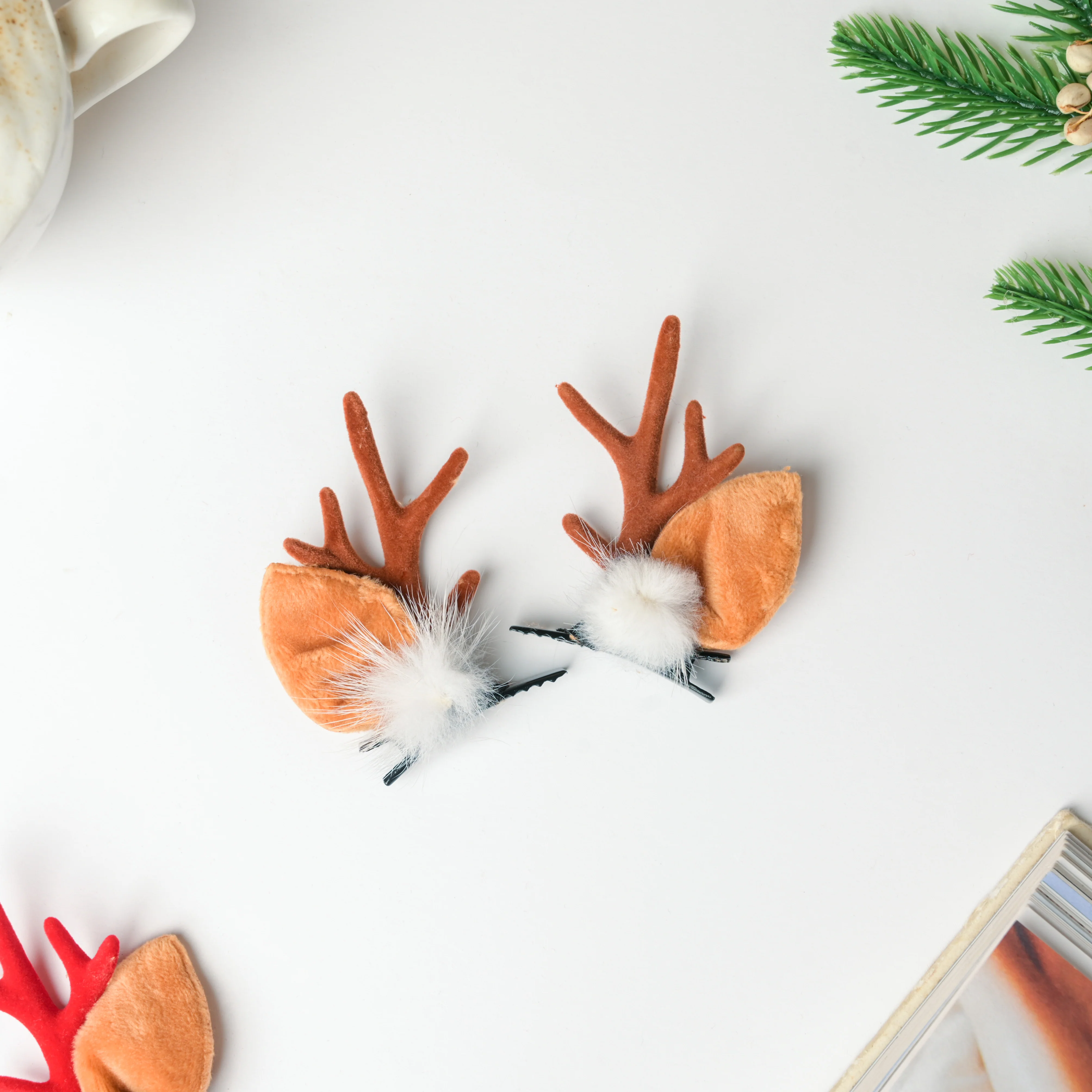 Ears Of Reindeer Christmas Hairpin Set of 2