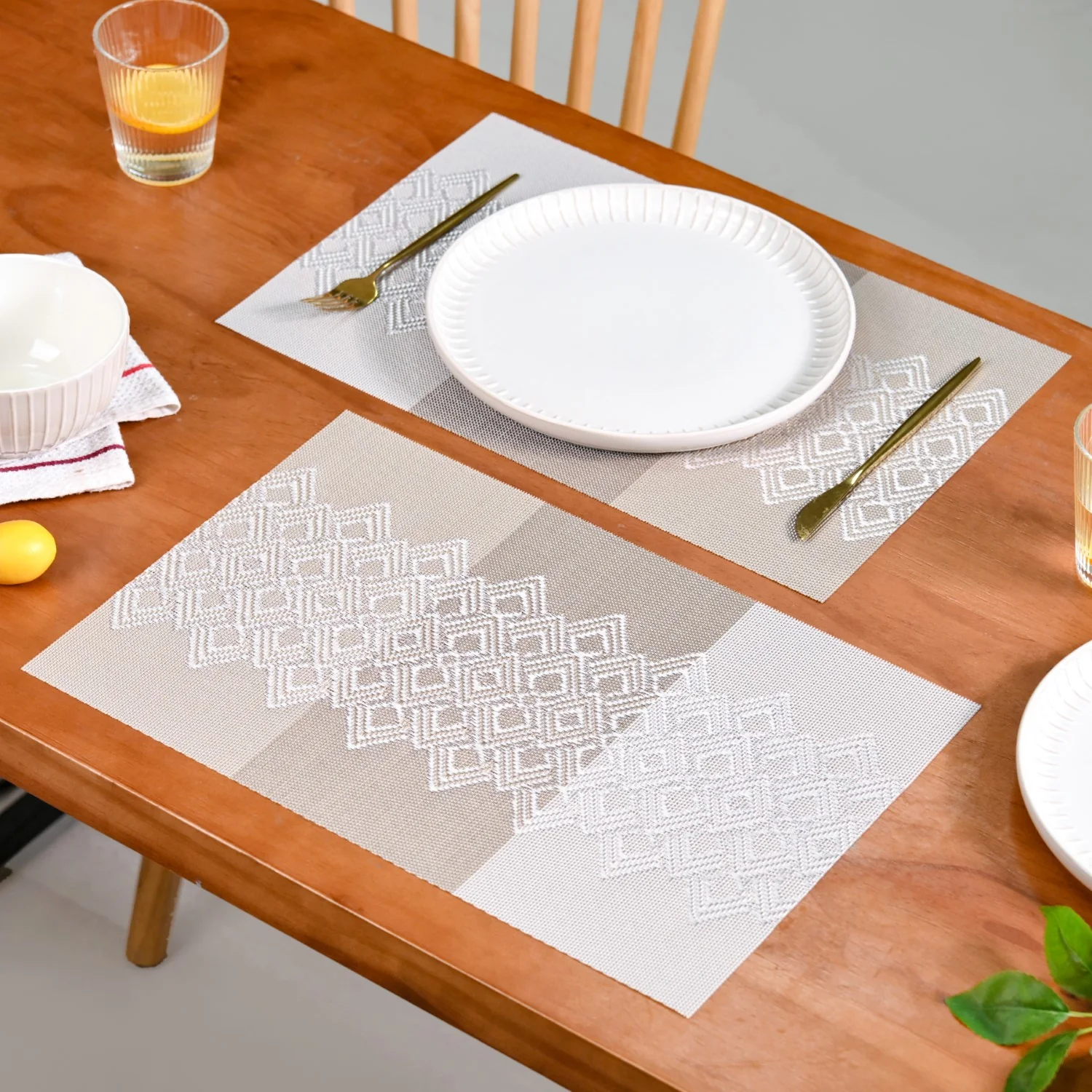 Earth Toned Table Mat Set of 6 - Image 5