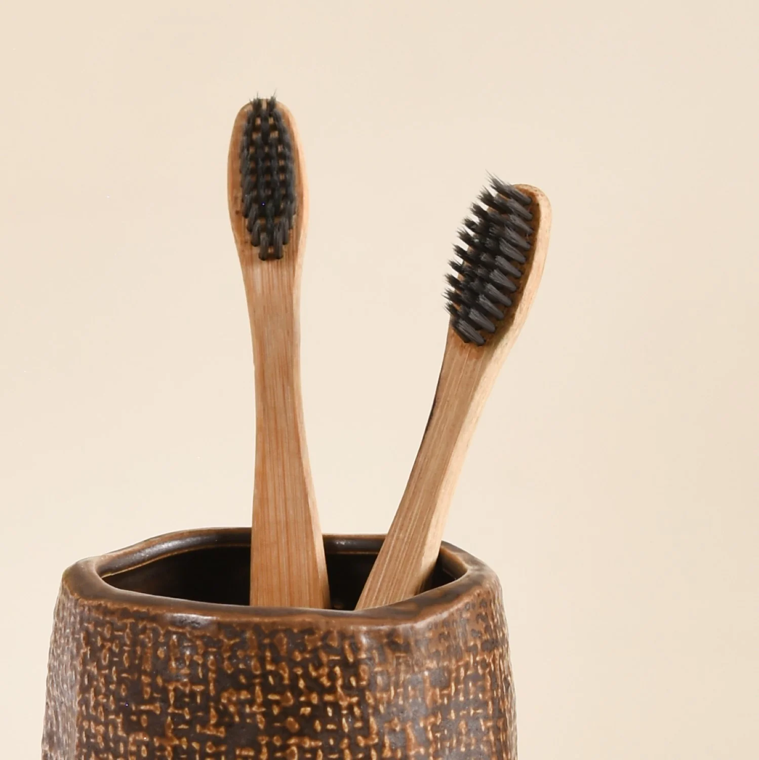 Earthy Chic Ceramic Bathroom Accessories Set Of 2 Brown - Image 10