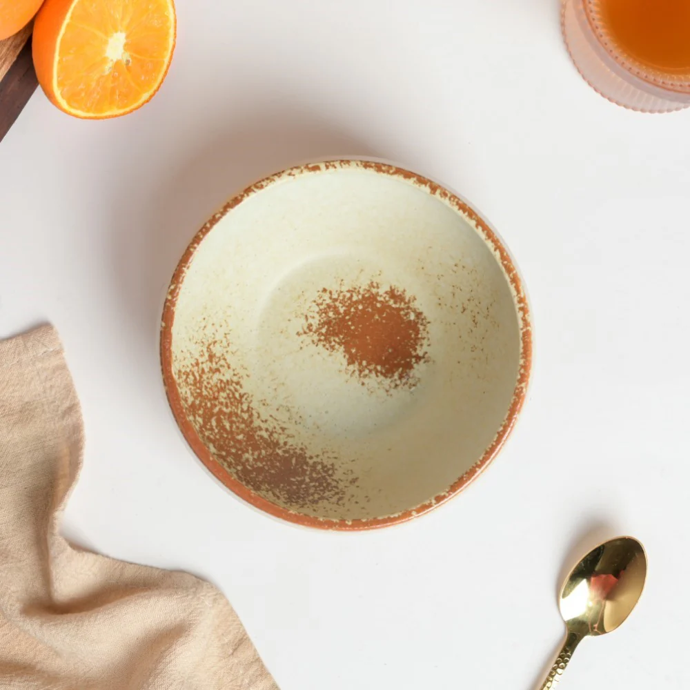 Earthy Stoneware Round Soup Bowl 350 ml - Image 3