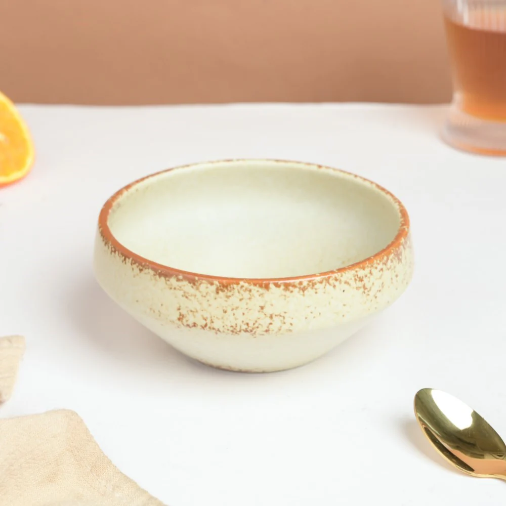 Earthy Stoneware Round Soup Bowl 350 ml - Image 5