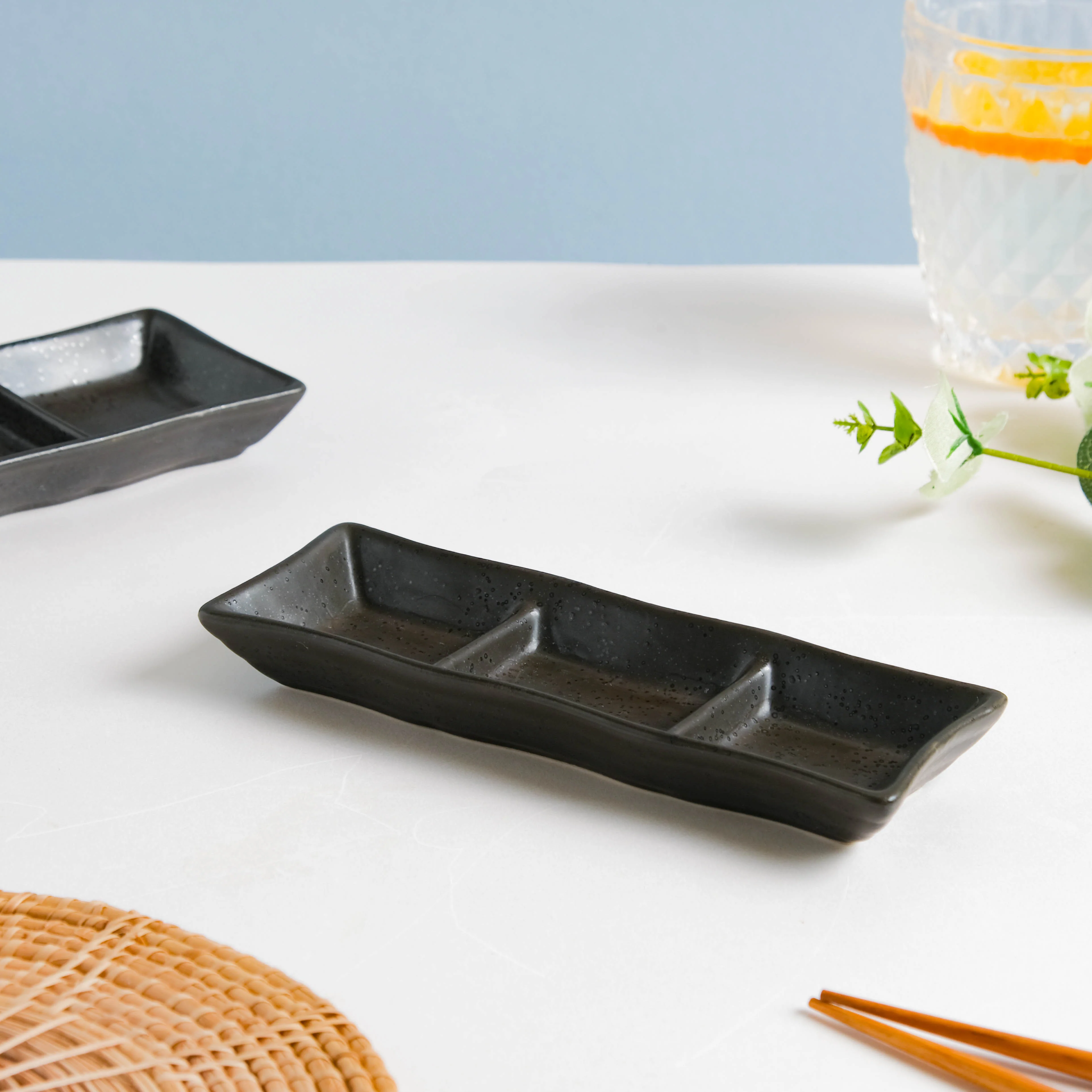 Ebony Black 3 Section Dip Plate - Image 5