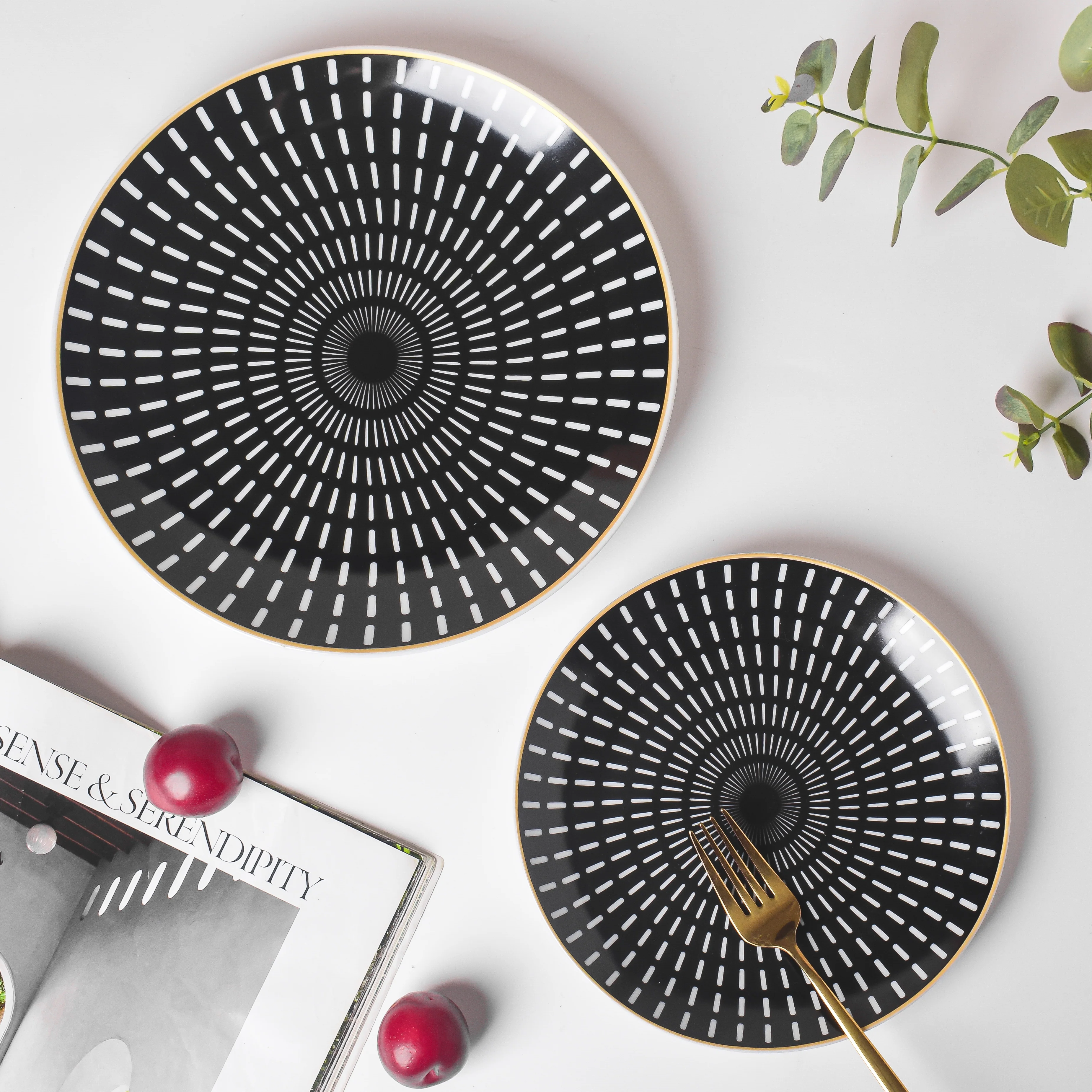 Ebony Ceramic Dinner Plate Black 10 Inch - Image 6