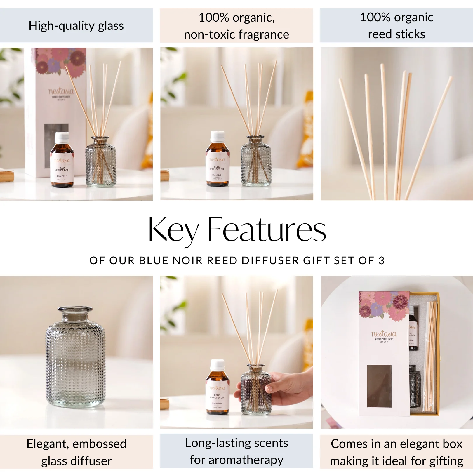 Ebony Spice Reed Diffuser Gift Set Of 3 - Image 5