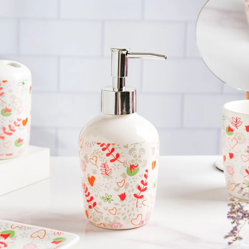 Eclectic Ceramic Bathroom Accessories Set of 5 - Image 5