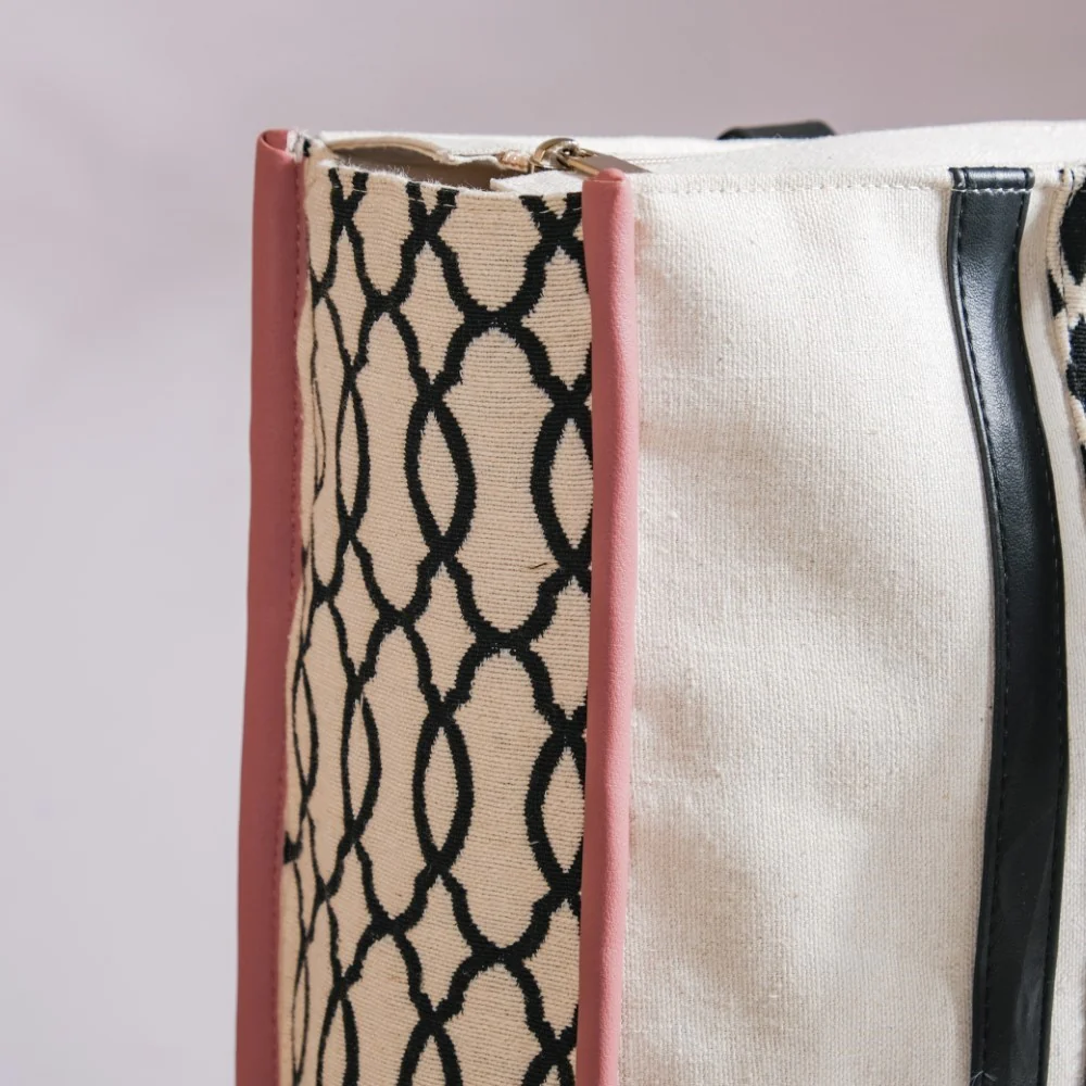 Eco Canvas Tote Bag Pink Set Of 2 - Image 10