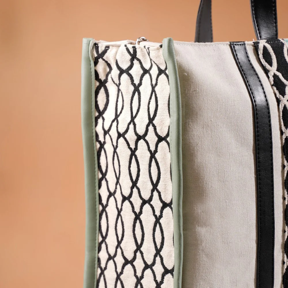 Eco-friendly Carryall Tote Bag Mint Set Of 2 - Image 12