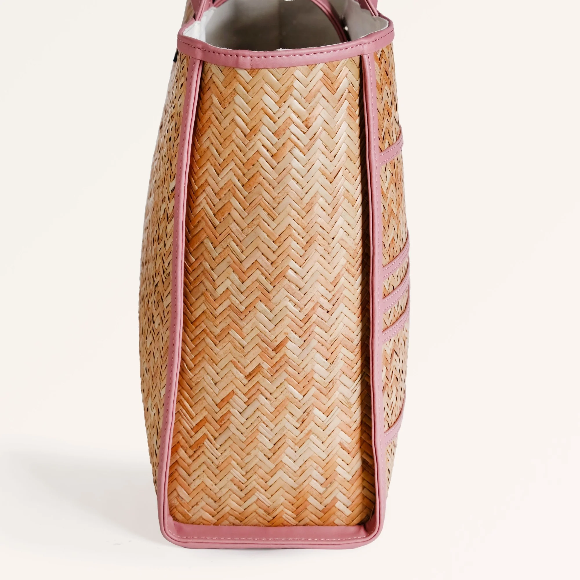 Ecofriendly Handwoven Natural BreezeBag Blush Pink Tote - Image 10