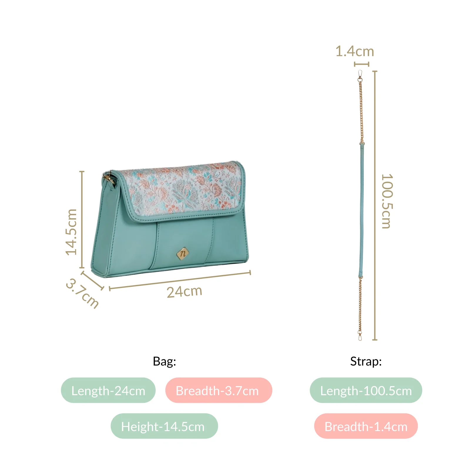 Eden Women Sling Bag Mint - Image 5