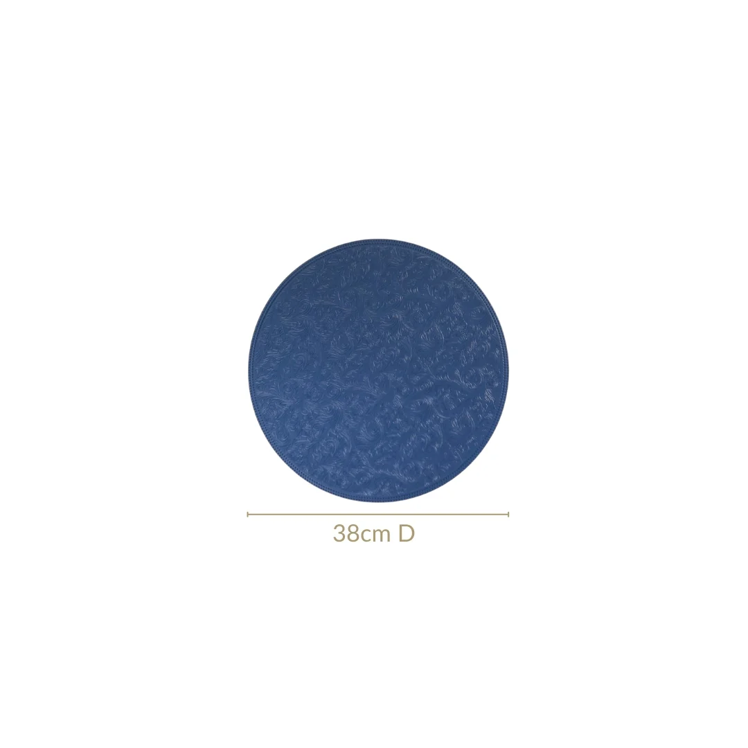 Electric Blue Round Table Mat Set Of 6 - Image 4