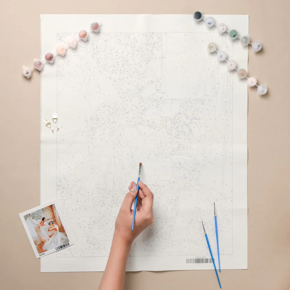 Elegant Ballet Dancers DIY Paint By Numbers Kit - Image 6