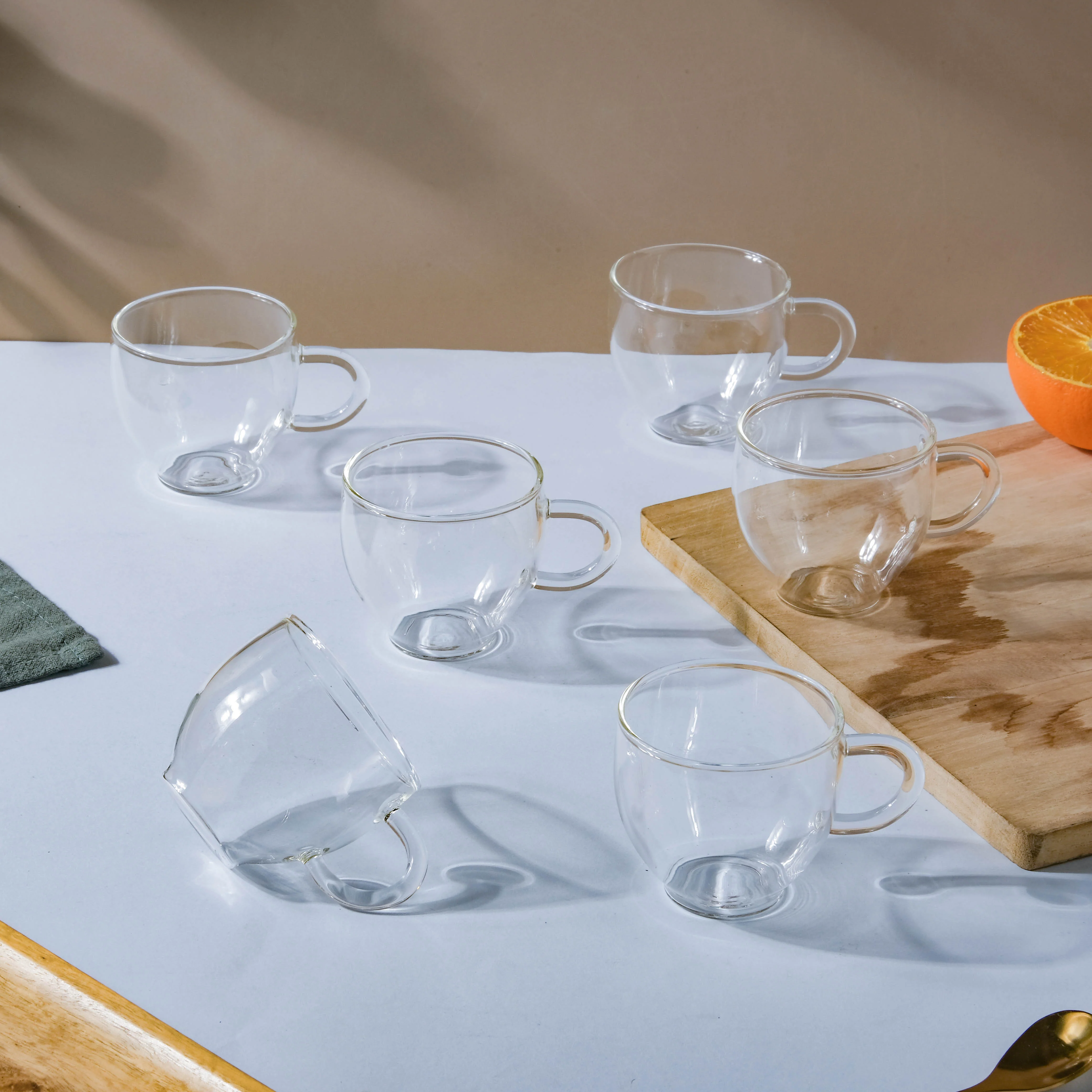 Elegant Glass Cup Set of 6 - Image 3