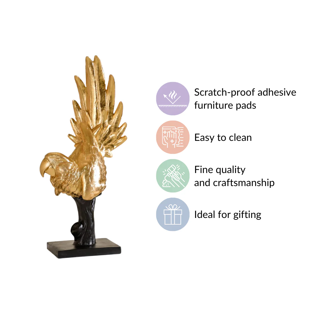 Elegant Macaw Showpiece Gold - Image 5