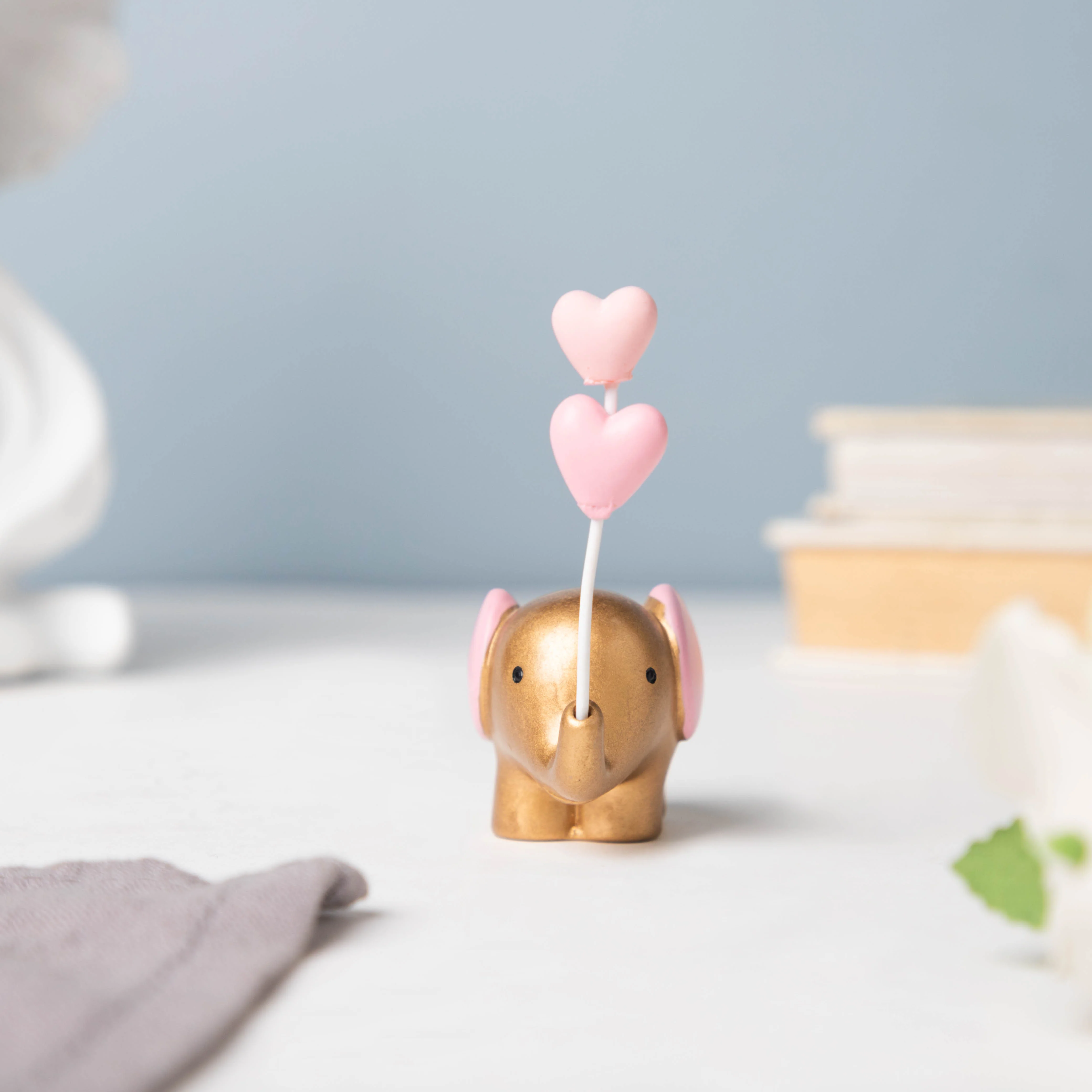 Pink Heart Elephant Decor - Image 3
