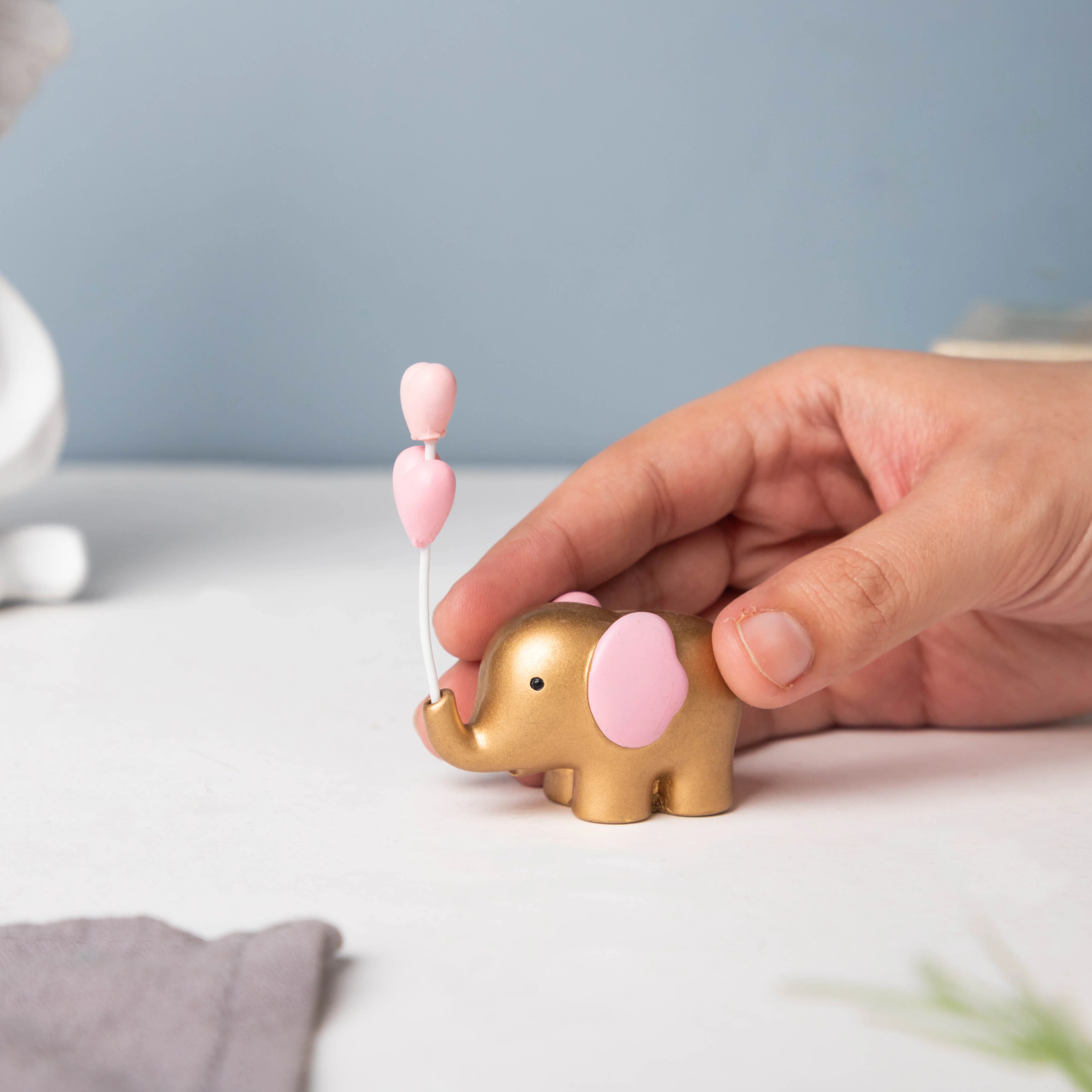 Pink Heart Elephant Decor - Image 4