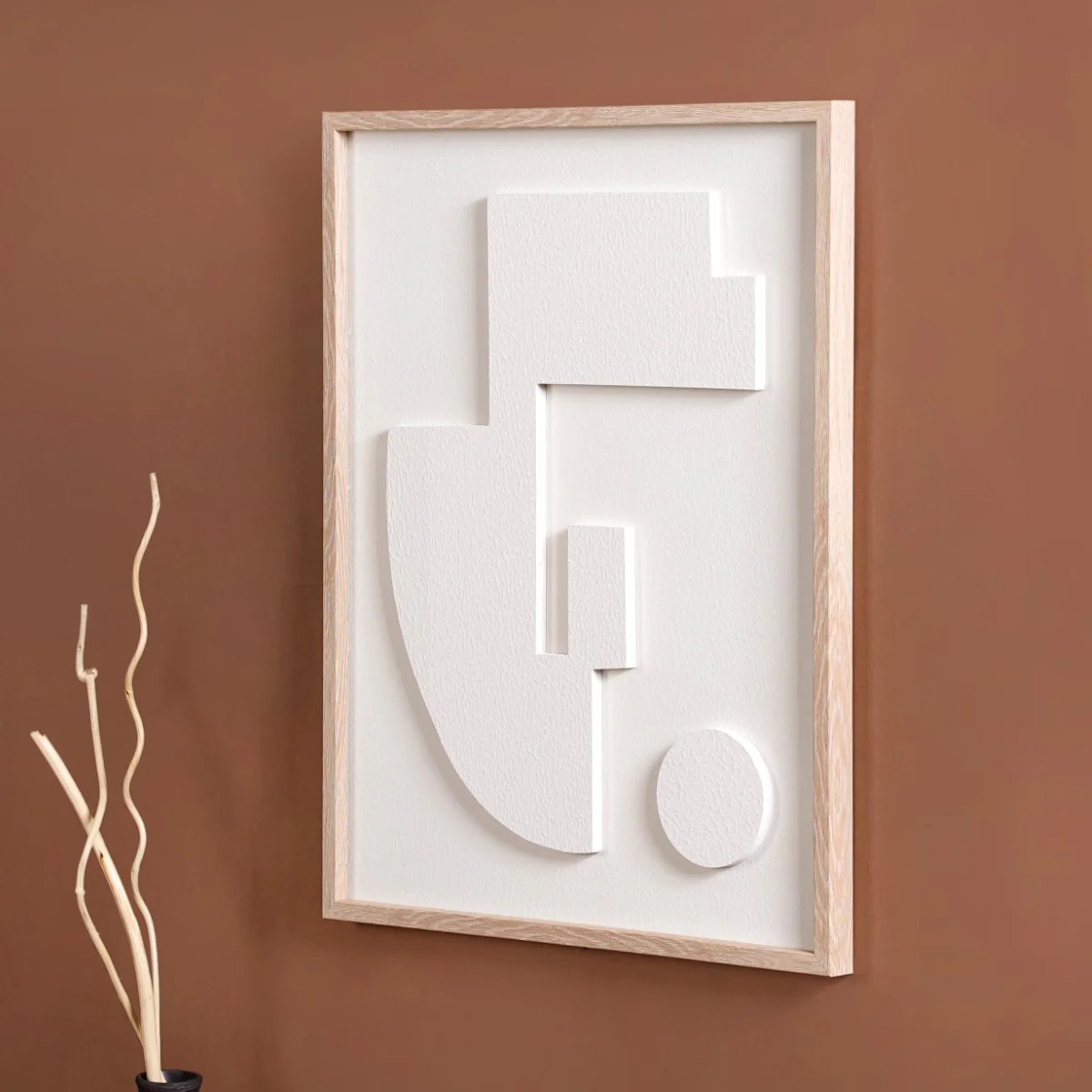 Embossed 3D Wall Art White Set Of 2 20x16 Inch - Image 5