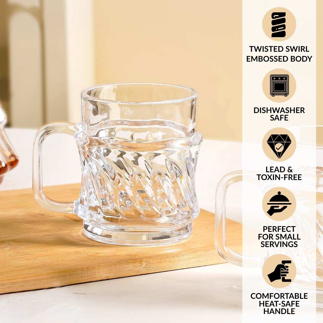Embossed Tea Cup Set Of 6 165ml - Image 3
