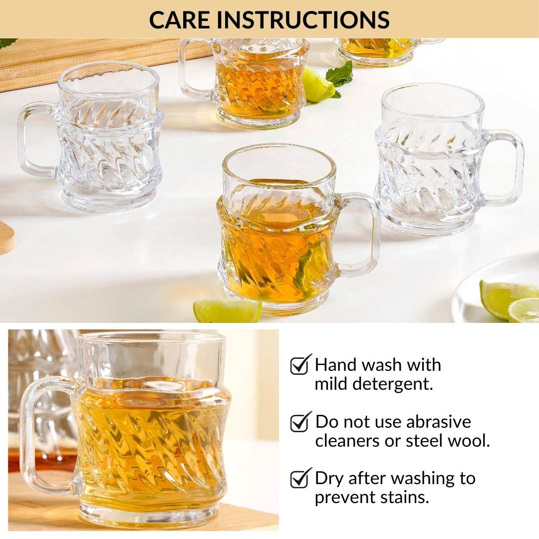 Embossed Tea Cup Set Of 6 165ml - Image 7