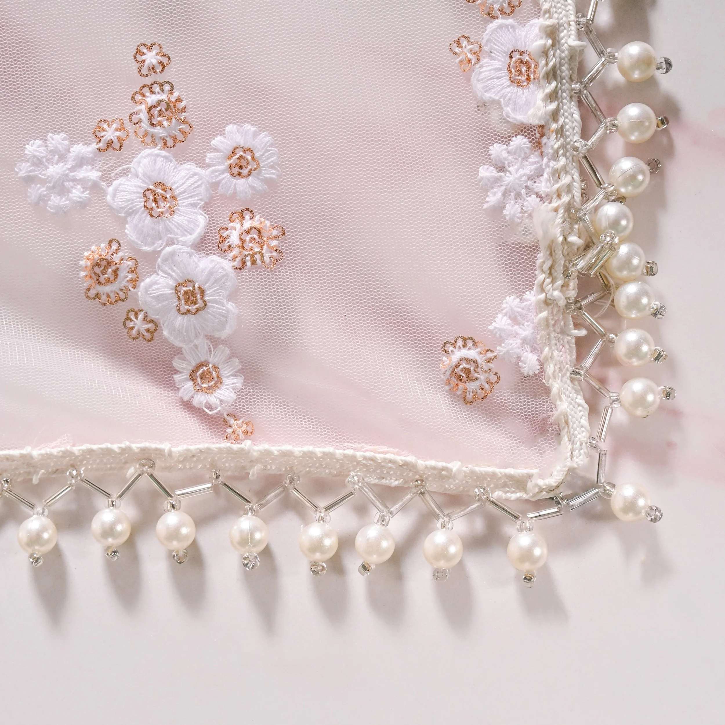 Embroidered Rose Pooja Thali Cover Set Of 2 - Image 5