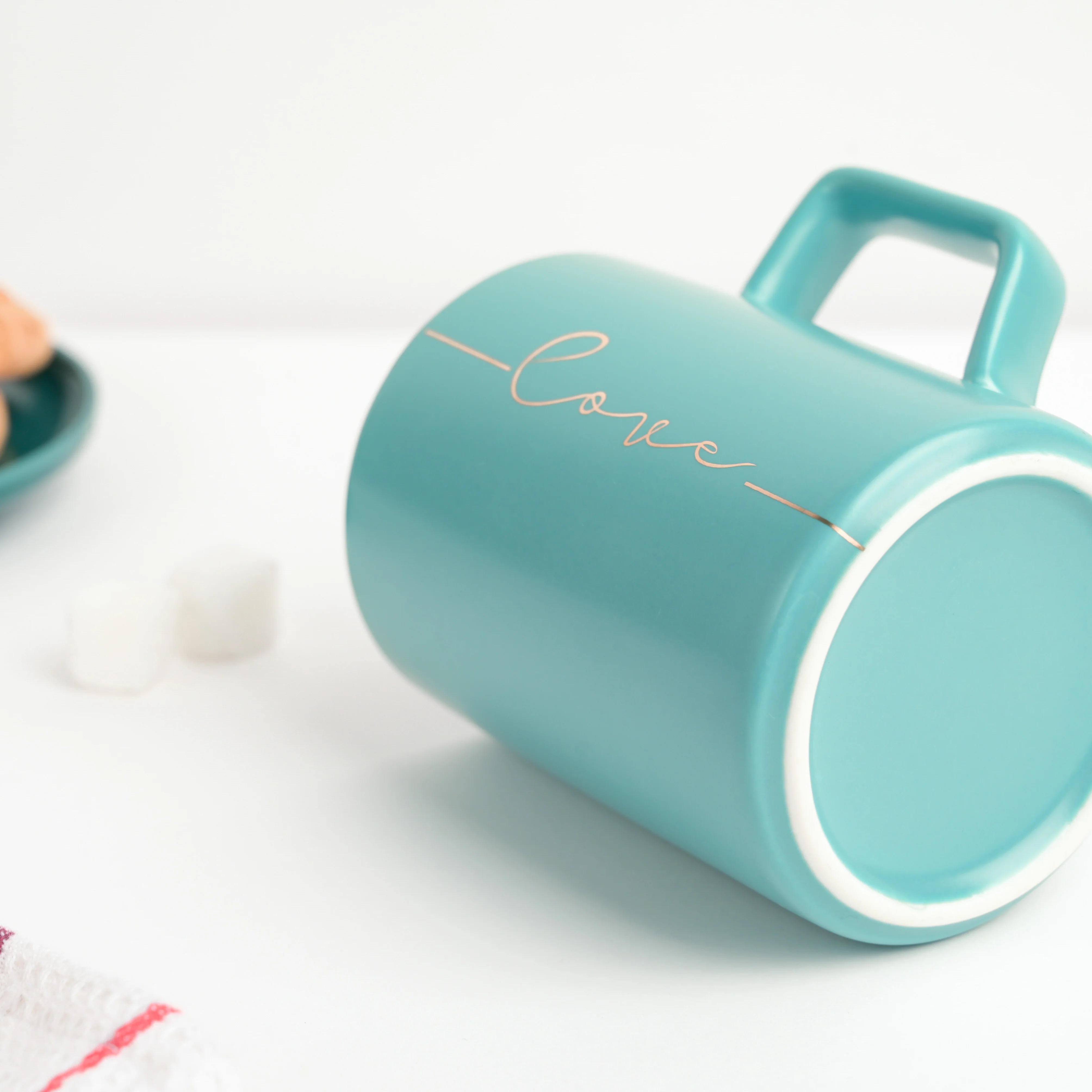 Emerald Green Ceramic Coffee Mug 400 ml - Image 5
