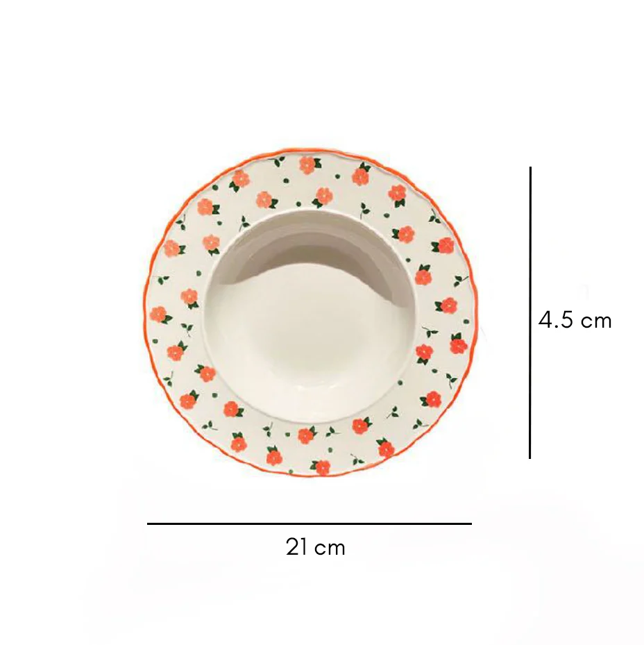 Enchanted Summer Pasta Plate Orange - Image 9