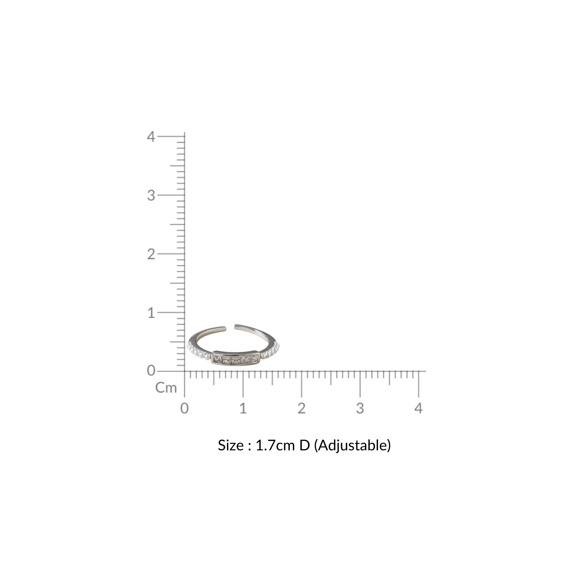 Ethereal Charm Adjustable Silver Ring - Image 3