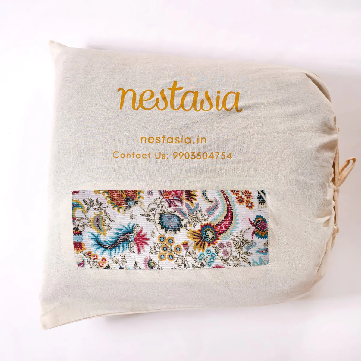 Ethnic Bloom Quilted Cotton Bedcover 250x230cm - Image 8